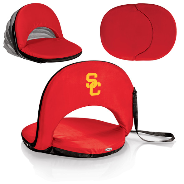 USC Trojans Portable Reclining Seat - Red | Picnic Time | 626-00-100-094-0