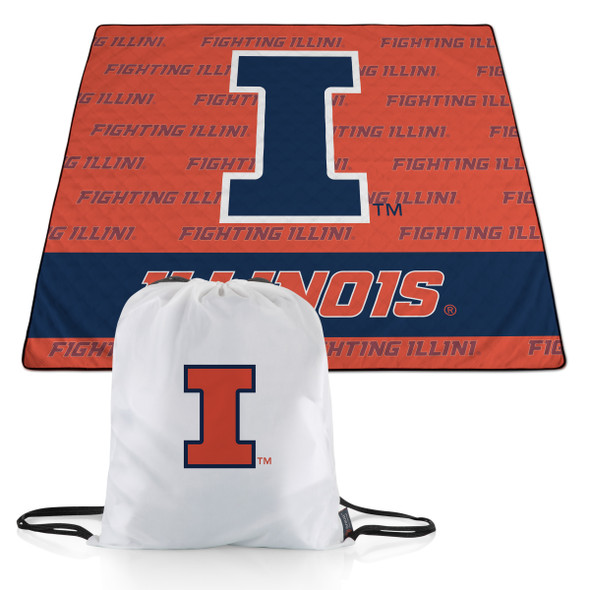 Illinois Fighting Illini Impresa Outdoor Blanket | Picnic Time | 819-01-999-216-0
