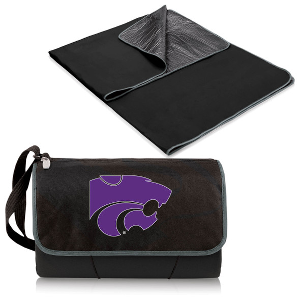 Kansas State Wildcats Outdoor Picnic Blanket and Tote - Black | Picnic Time | 820-00-175-254-0 Kansas State Wildcats Outdoor Picnic Blanket and Tote - Black | Picnic Time | 820-00-175-254-0