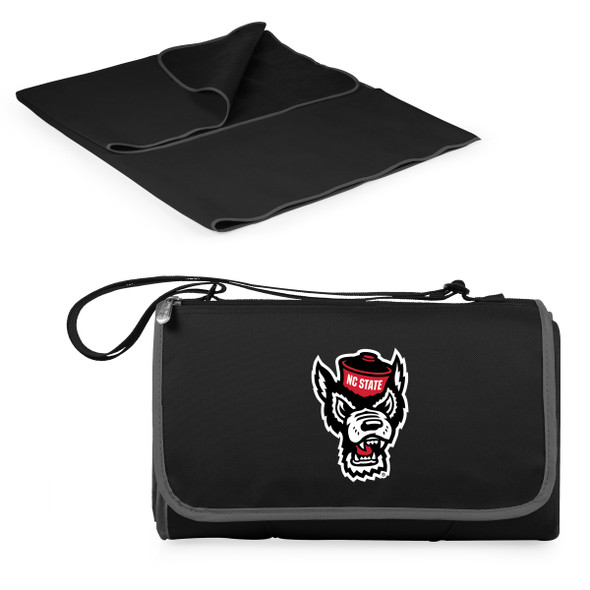 NC State Wolfpack Outdoor Picnic Blanket and Tote - Black | Picnic Time | 820-00-175-424-0