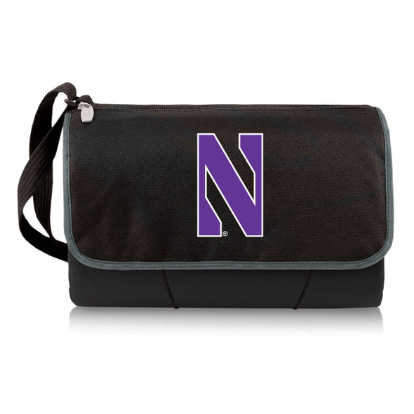 Northwestern Wildcats Outdoor Picnic Blanket and Tote - Black | Picnic Time | 820-00-175-434-0 Northwestern Wildcats Outdoor Picnic Blanket and Tote - Black | Picnic Time | 820-00-175-434-0