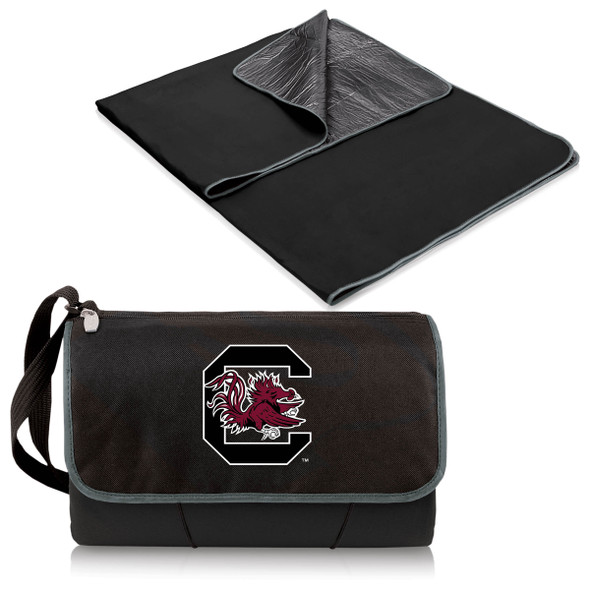 South Carolina Gamecocks Outdoor Picnic Blanket and Tote - Black | Picnic Time | 820-00-175-524-0