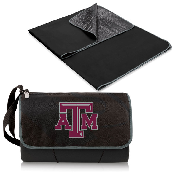 Texas A&M Aggies Outdoor Picnic Blanket and Tote - Black | Picnic Time | 820-00-175-564-0