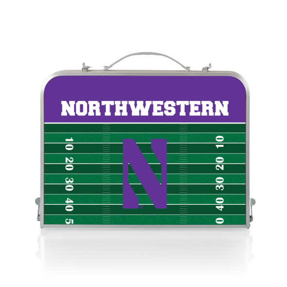 Northwestern Wildcats Mini Portable Folding Table | Picnic Time | 843-00-141-434-0