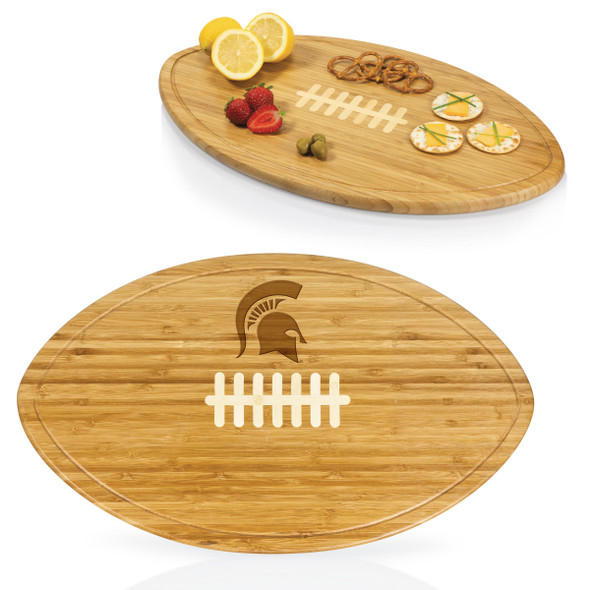 Michigan State Spartans XL Kickoff Cutting Board & Serving Tray | Picnic Time | 908-00-505-353-0 Michigan State Spartans XL Kickoff Cutting Board & Serving Tray | Picnic Time | 908-00-505-353-0