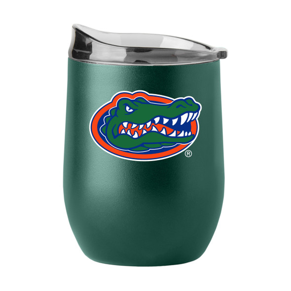 Florida Gators 16 oz. Flipside Powder Coat Curved Beverage Tumbler | Logo Brands | LGC135-S16PB-34