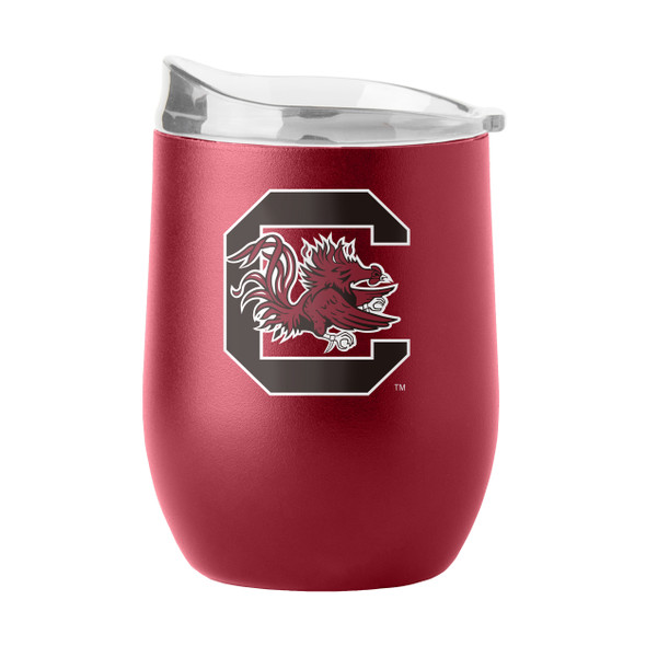 South Carolina Gamecocks 16 oz. Flipside Powder Coat Curved Beverage Tumbler | Logo Brands | LGC208-S16PB-34