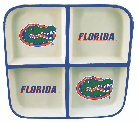 Florida Gators 4 Section Square Tray  | Memory Company | COL-FL-2408