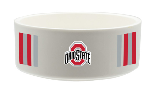Ohio State Buckeyes Ceramic Pet Bowl | Memory Company | COL-OSU-2822-121-SB Ohio State Buckeyes Ceramic Pet Bowl | Memory Company | COL-OSU-2822-121-SB
