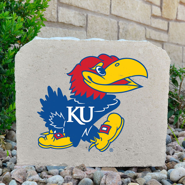 Kansas Jayhawks Decorative Stone -  Mascot - Medium | Stoneworx | KU#9