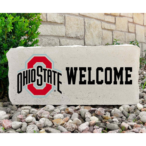 Ohio State Buckeyes Decorative Stone Welcome - Large | Stoneworx | OhioS-002 Ohio State Buckeyes Decorative Stone Welcome - Large | Stoneworx | OhioS-002