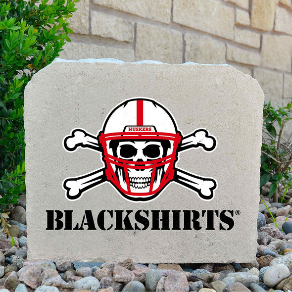 Nebraska Huskers Decorative Stone Blackshirts - Medium | Stoneworx | NEB-6