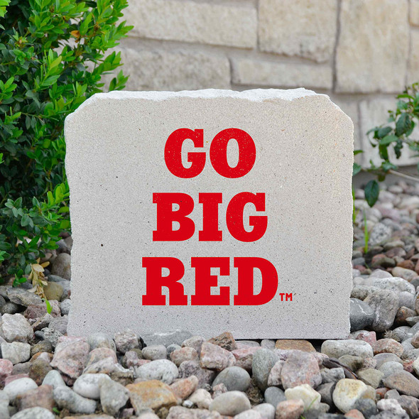 Nebraska Huskers Decorative Stone GO BIG RED - 7 | Stoneworx | NEB-131