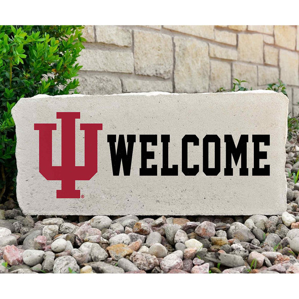 Indiana Hoosiers Decorative Stone Welcome - Large | Stoneworx | IU-2