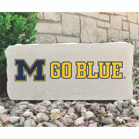 Michigan Wolverines Decorative Stone Go Blue - Large| Stoneworx2 | MICH-12