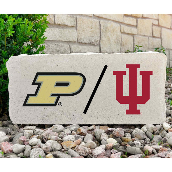 Purdue Boilermakers/Indiana Hoosiers Decorative Stone House Divided - Large | Stoneworx2 | PUR-011