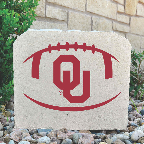 Oklahoma Sooners Decorative Stone Football - Medium | Stoneworx | OU-10
