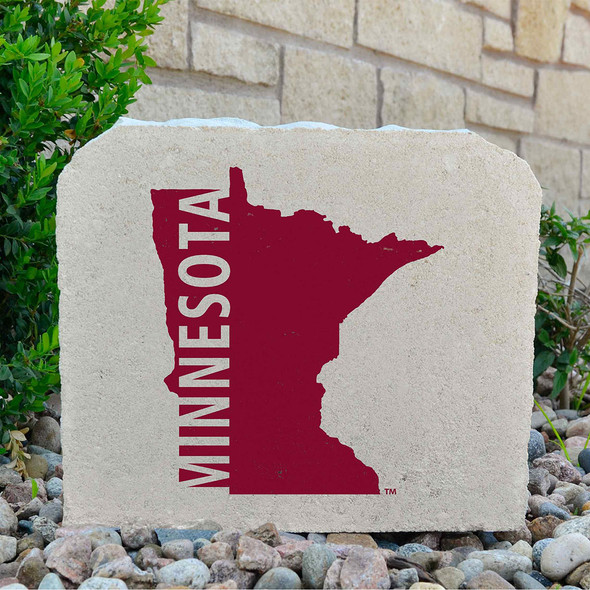 Minnesota Golden Gophers Decorative Stone State - Medium | Stoneworx2 | MINN-13