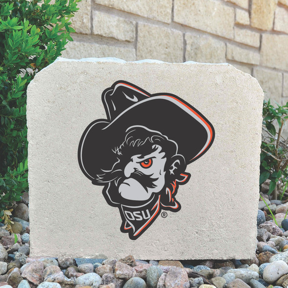 Oklahoma State Cowboys Decorative Stone Pistol Pete Black - Medium | Stoneworx2 | OSU-14