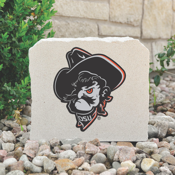 Oklahoma State Cowboys Decorative Stone Pistol Pete Black - 7  | Stoneworx2 | OSU-15