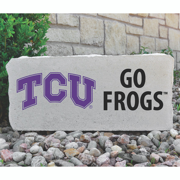 TCU Horned Frogs Decorative Stone Go Frogs - Large | Stoneworx2 | TCU-18