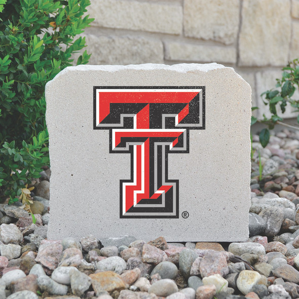 Texas Tech Red Raiders Decorative Stone Double T Black and Red - 7 | Stoneworx2 | TTU-8