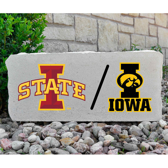 Iowa State Cyclones/Iowa Hawkeyes Decorative Stone House Divided - Large | Stoneworx 2| ISU-4