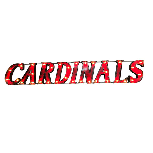 Louisville Cardinals Recycled Metal Wall Decor Illuminated | LRT SALES | CARDINALSWDLGT