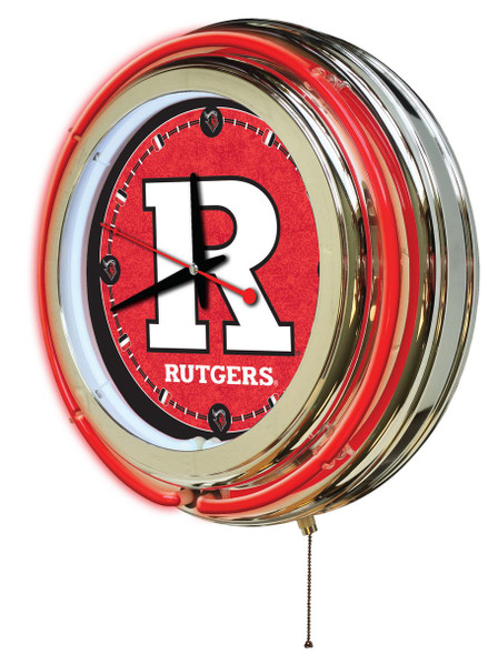 Rutgers Scarlet Knights Double Neon Wall Clock | Holland Bar Stool Co. | Clk15Rutger Rutgers Scarlet Knights Double Neon Wall Clock | Holland Bar Stool Co. | Clk15Rutger