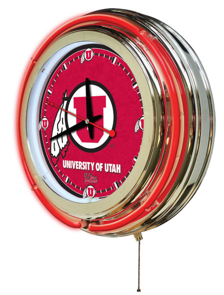 Utah Utes Double Neon Wall Clock| Holland Bar Stool Co. | Clk15UtahUn Utah Utes Double Neon Wall Clock| Holland Bar Stool Co. | Clk15UtahUn