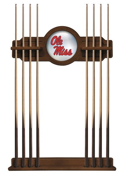 Mississippi Rebels Solid Wood Cue Rack | Holland Bar Stool Co. | CueChrdMssppU