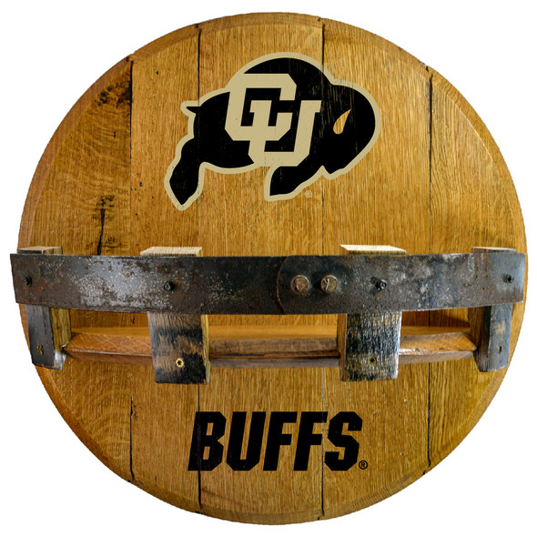 Colorado Buffaloes Oak Barrel Shelf | Greenstones | BTS-CU-01 Colorado Buffaloes Oak Barrel Shelf | Greenstones | BTS-CU-01