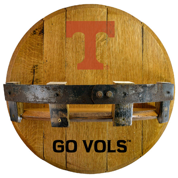 Tennessee  Volunteers Oak Barrel Shelf | Greenstones | BTS-TENN-01 Tennessee  Volunteers Oak Barrel Shelf | Greenstones | BTS-TENN-01