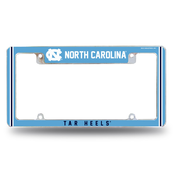 North Carolina Tar Heels Classic Chrome License Plate Frame | Rico Industries | AFC130110T