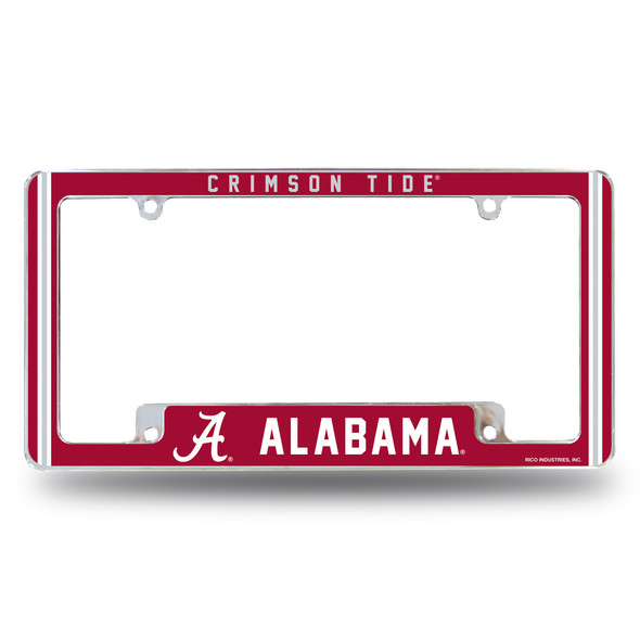 Alabama Crimson Tide Classic Chrome License Plate Frame | Rico Industries | AFC150110B