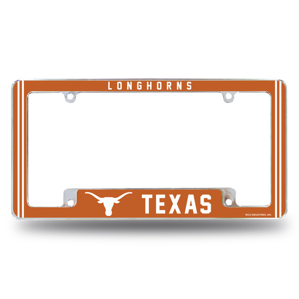 Texas Longhorns Classic Chrome License Plate Frame | Rico Industries | AFC260110B