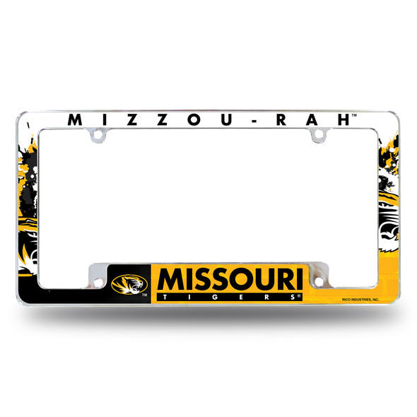 Missouri Tigers Chrome License Plate Frame  | Rico Industries | AFC390101B