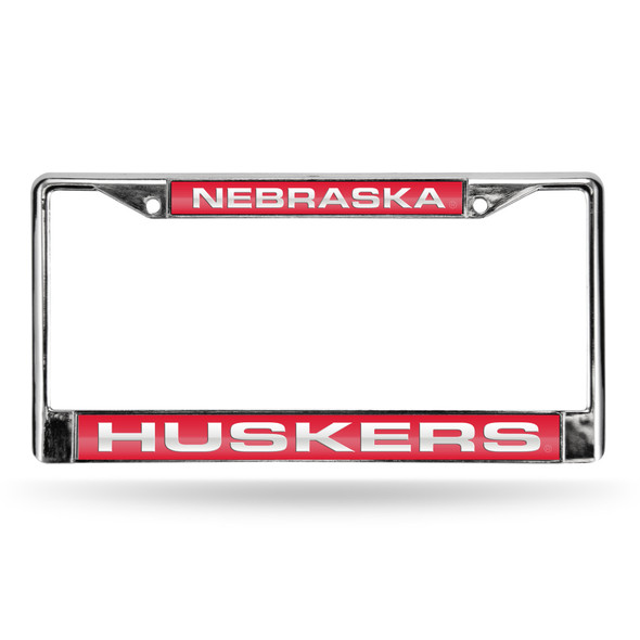 Nebraska Huskers Red Laser Cut Chrome Frame | Rico Industries | FCL410103 Nebraska Huskers Red Laser Cut Chrome Frame | Rico Industries | FCL410103