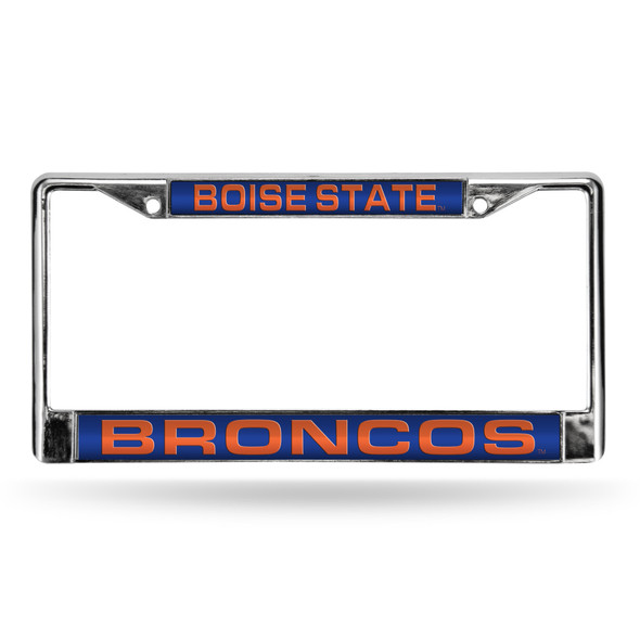 Boise State Broncos Blue Laser Cut Chrome Frame | Rico Industries | FCL490701 Boise State Broncos Blue Laser Cut Chrome Frame | Rico Industries | FCL490701