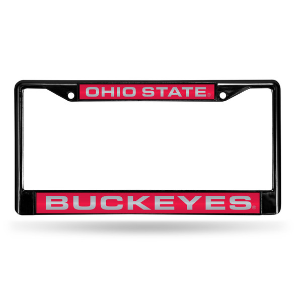 Ohio State Buckeyes Black Laser Cut Chrome Frame | Rico Industries | FCLB300101