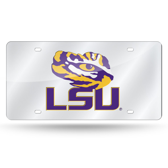 LSU Tigers Silver Silver Laser Cut Tag  | Rico Industries | LZS170102