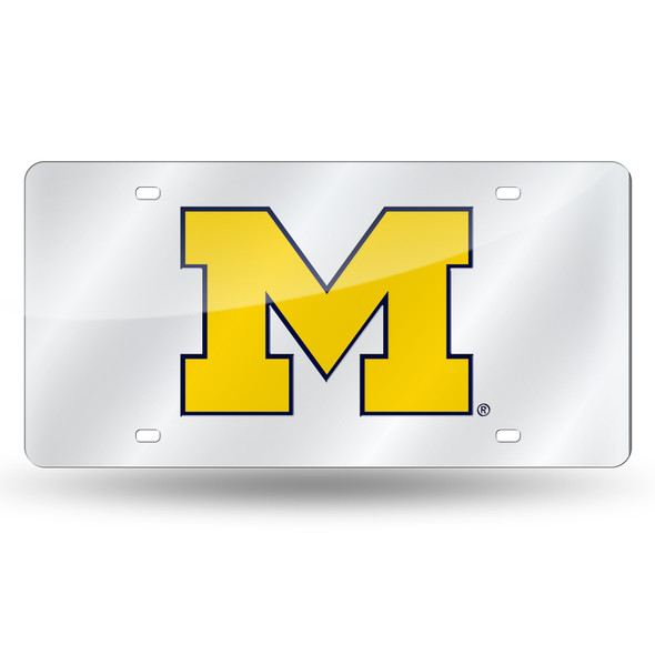 Michigan Wolverines Silver Laser Cut Tag  | Rico Industries | LZS220001