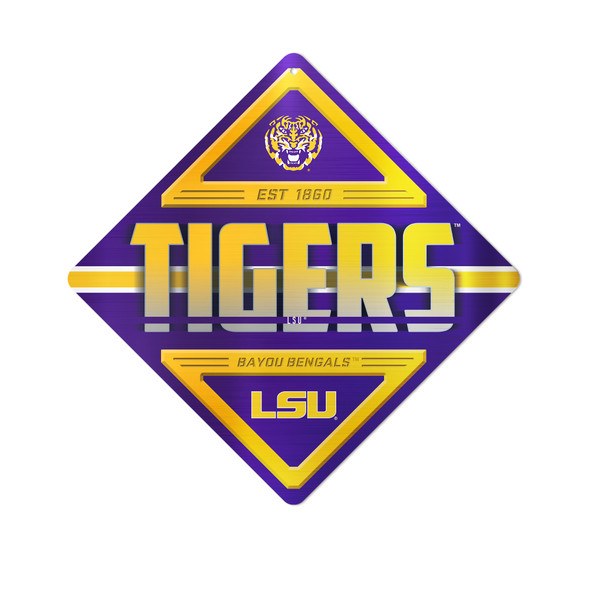 LSU Tigers Metal Wall Sign | Rico Industries | MXS170101