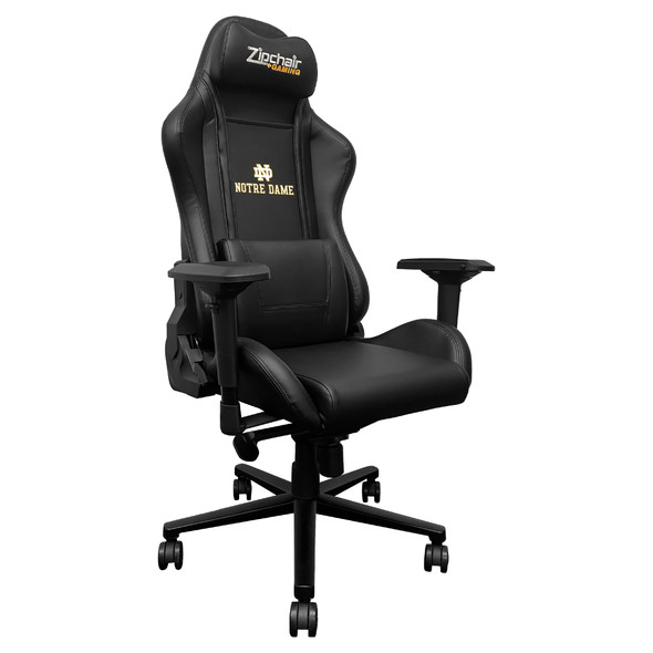 Notre Dame Fighting Irish Xpression Gaming Chair- White Wordmark | Dreamseat | XZXPPRO032-PSCOL13823A