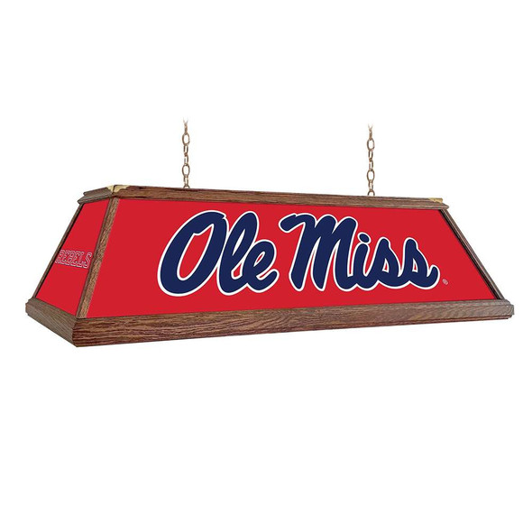 Mississippi Rebels: Premium Wood Pool Table Light | The Fan-Brand | NCMISS-330-01