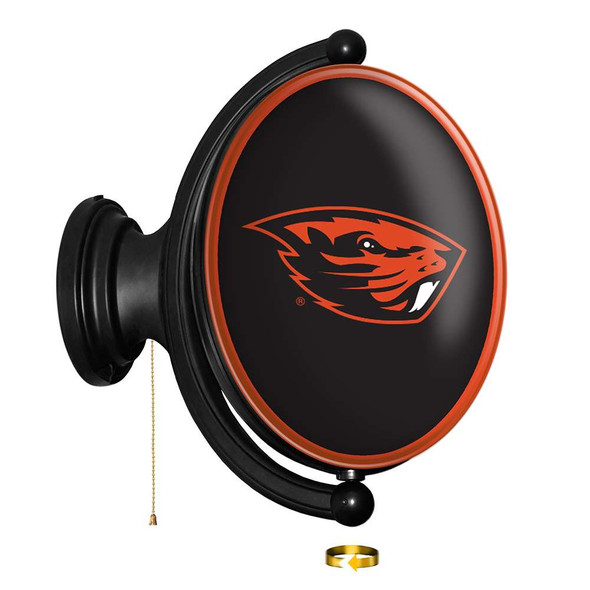 Oregon State Beavers: Original Oval Rotating Lighted Wall Sign | The Fan-Brand | NCORST-125-01B