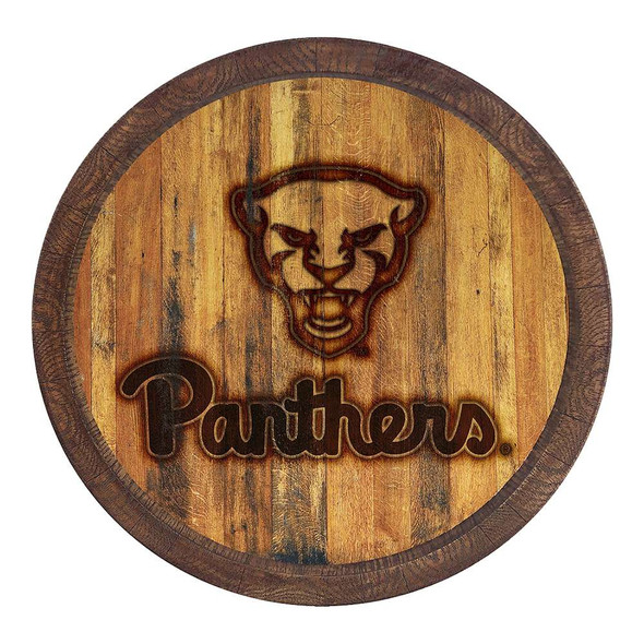Pittsburgh Panthers: Panther - Branded "Faux" Barrel Top Wall Clock | The Fan-Brand | NCPITT-560-05