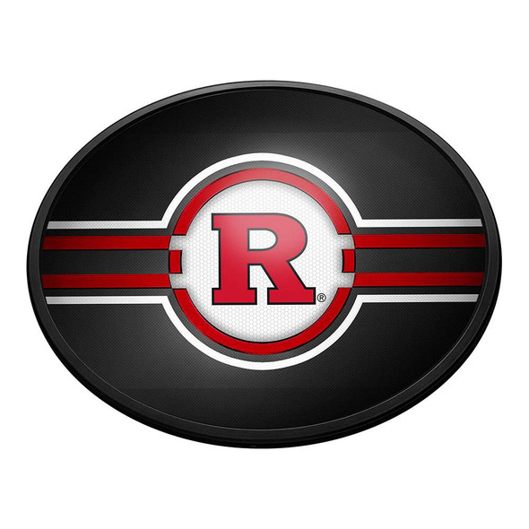 Rutgers Scarlet Knights: Oval Slimline Lighted Wall Sign - Black | The Fan-Brand | NCRTGR-140-01A Rutgers Scarlet Knights: Oval Slimline Lighted Wall Sign - Black | The Fan-Brand | NCRTGR-140-01A