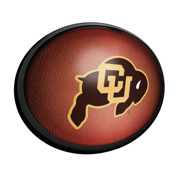 Colorado Buffaloes Oval Slimline Lighted Wall Sign - Pigskin | The Fan-Brand | NCCOBF-140-21 Colorado Buffaloes Oval Slimline Lighted Wall Sign - Pigskin | The Fan-Brand | NCCOBF-140-21