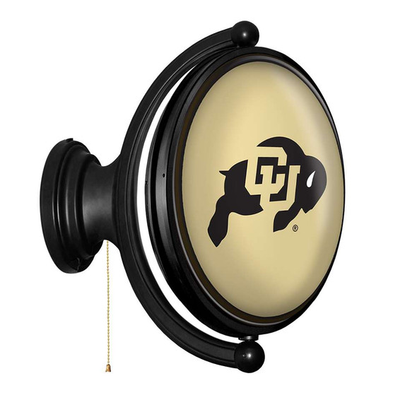Colorado Buffaloes Original Oval Rotating Lighted Wall Sign - Gold | The Fan-Brand | NCCOBF-125-01B Colorado Buffaloes Original Oval Rotating Lighted Wall Sign - Gold | The Fan-Brand | NCCOBF-125-01B